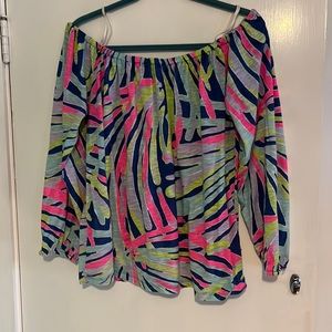 Lilly Pulitzer off shoulder top. Bought used off the boards and never worn by me